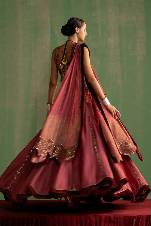 Rasika Mauve Pink Lehenga Set